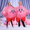 Kids Kirby Inflatable Costume with Built In Fan for Dress Up Fun